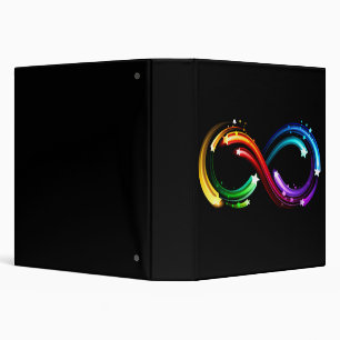 Infinity symbol of rainbow comets binder