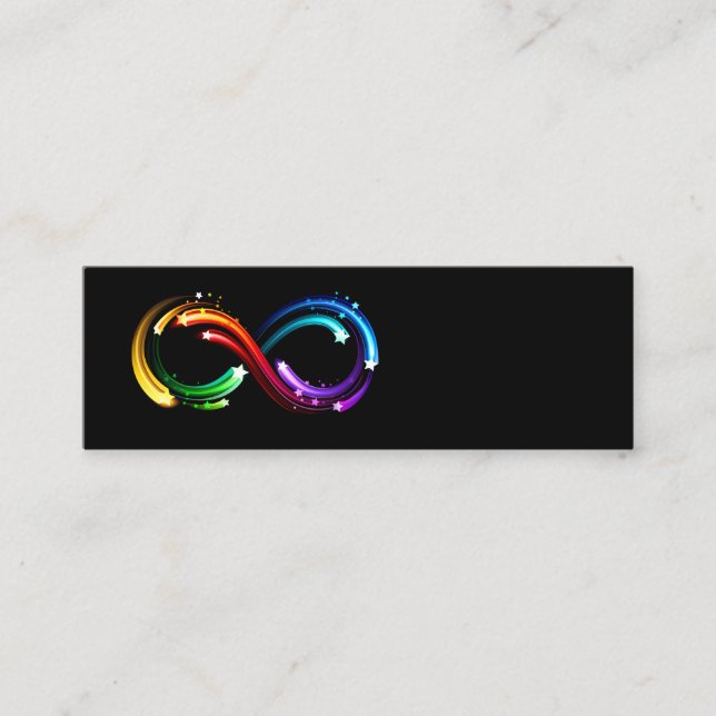 Infinity symbol of rainbow comets calling card (Front)