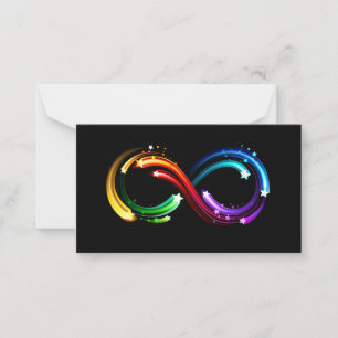 Infinity symbol of rainbow comets card