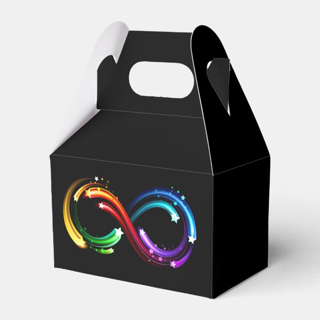 Infinity symbol of rainbow comets favor box (Front Side)