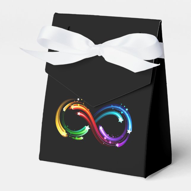 Infinity symbol of rainbow comets favor box (Front Side)