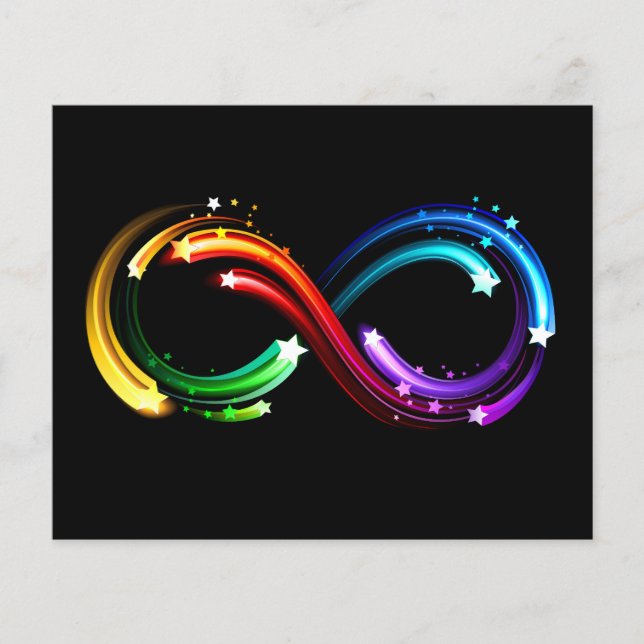 Infinity symbol of rainbow comets flyer (Front)