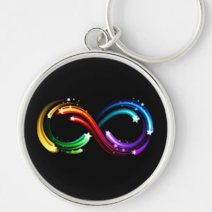 Infinity symbol of rainbow comets keychain