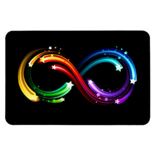 Infinity symbol of rainbow comets magnet