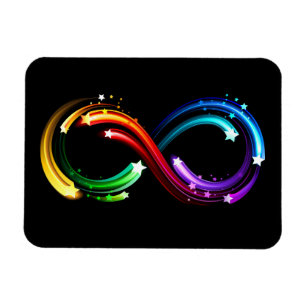 Infinity symbol of rainbow comets magnet