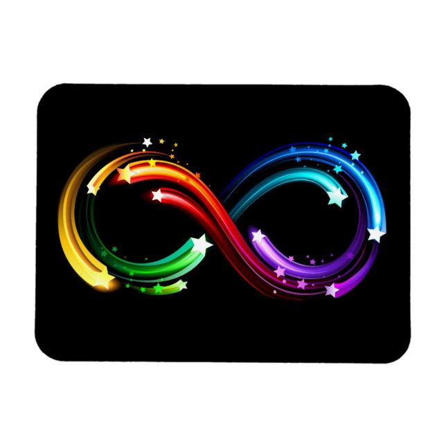 Infinity symbol of rainbow comets magnet (Horizontal)