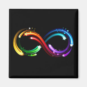 Infinity symbol of rainbow comets magnet