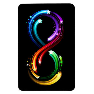 Infinity symbol of rainbow comets magnet