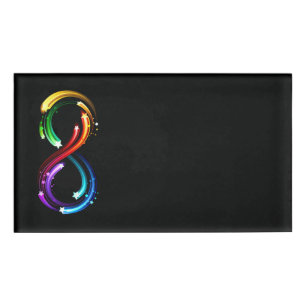Infinity symbol of rainbow comets name tag