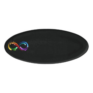 Infinity symbol of rainbow comets name tag