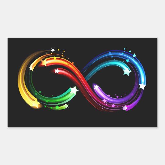 Infinity symbol of rainbow comets sticker (Front)
