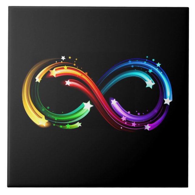 Infinity symbol of rainbow comets tile (Front)
