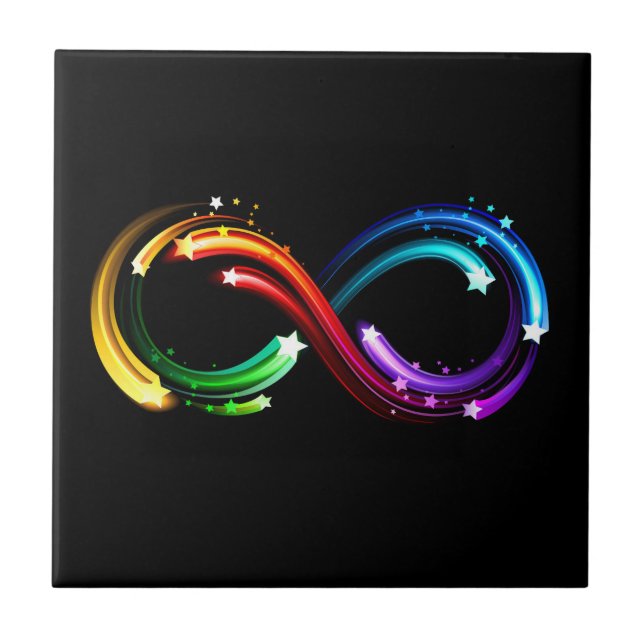 Infinity symbol of rainbow comets tile (Front)