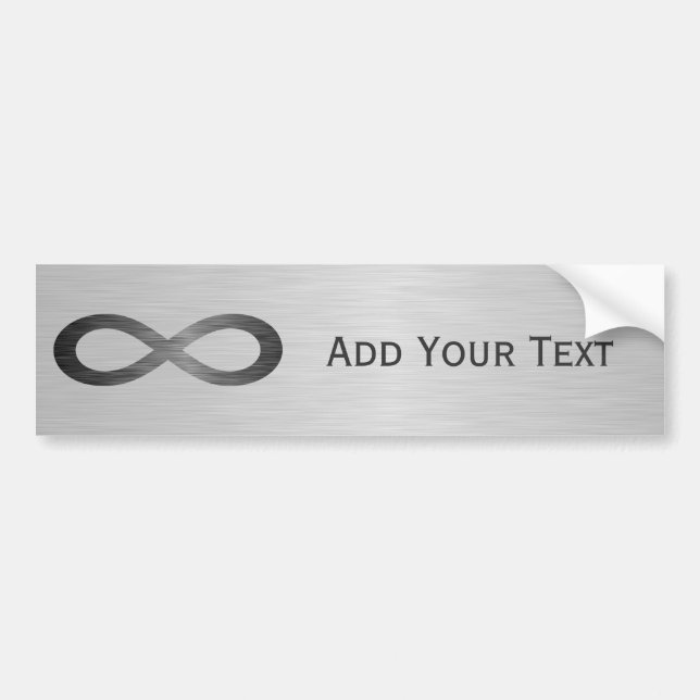 Infinity Symbol On Faux Metal Texture by STaylor Bumper Sticker (Front)
