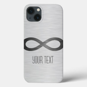 Infinity Symbol On Faux Metal Texture by STaylor iPhone 13 Case