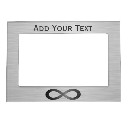 Infinity Symbol On Faux Metal Texture by STaylor Frame Magnets