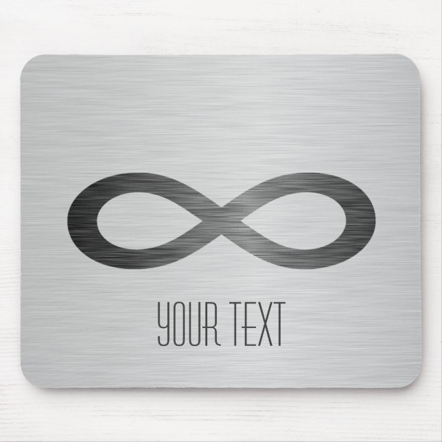 Infinity Symbol On Faux Metal Texture by STaylor Mouse Pad (Front)