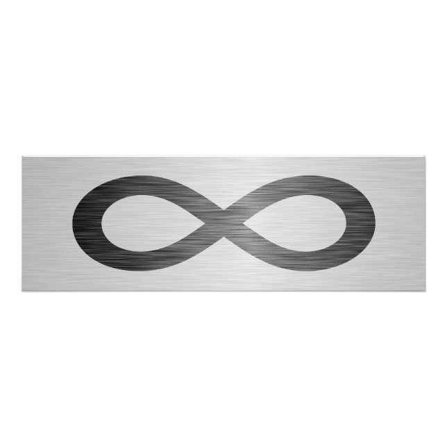 Infinity Symbol On Faux Metal Texture by STaylor Photo Print (Front)