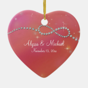 Infinity Symbol Sign Infinite Love Twinkling Light Ceramic Ornament