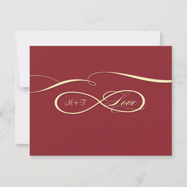 Infinity Symbol Sign Infinite Love Wedding Set RSVP Card (Front)