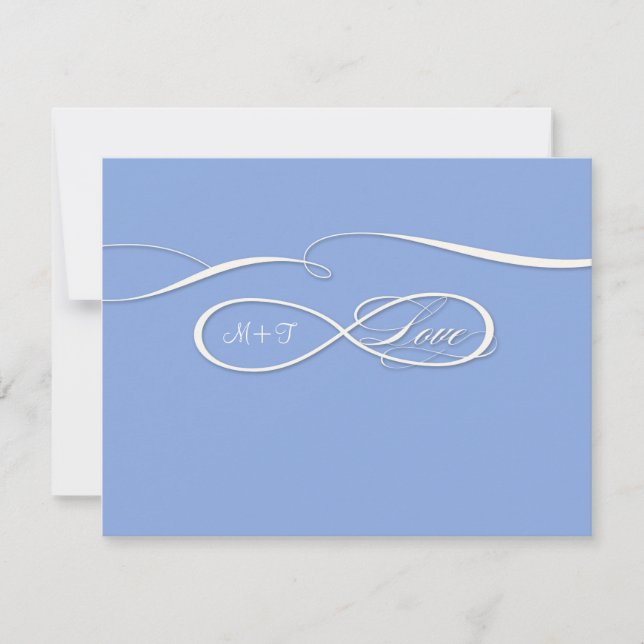 Infinity Symbol Sign Infinite Love Wedding Set RSVP Card (Front)