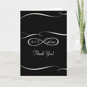 Infinity Symbol Sign Infinite Love Wedding Thanks Thank You Card