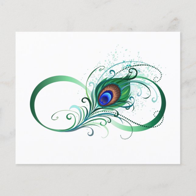 Infinity Symbol with Peacock Feather (Front)