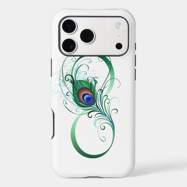 Infinity Symbol with Peacock Feather (Back)