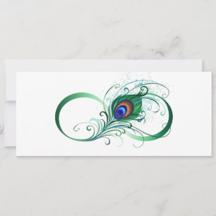 Infinity Symbol with Peacock Feather Announcement