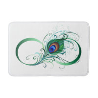 Infinity Symbol with Peacock Feather