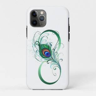 Infinity Symbol with Peacock Feather iPhone 11 Pro Case