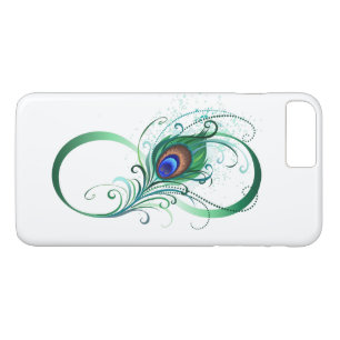 Infinity Symbol with Peacock Feather Case-Mate iPhone Case