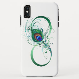 Infinity Symbol with Peacock Feather iPhone XS Max Case