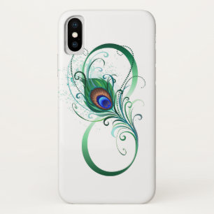 Infinity Symbol with Peacock Feather Case-Mate iPhone Case