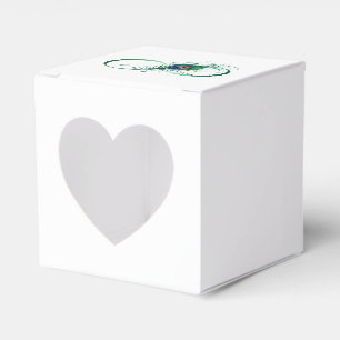Infinity Symbol with Peacock Feather Favor Box