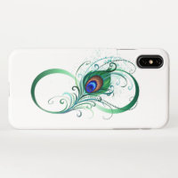 Infinity Symbol with Peacock Feather