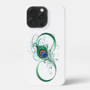 Infinity Symbol with Peacock Feather iPhone 13 Pro Case