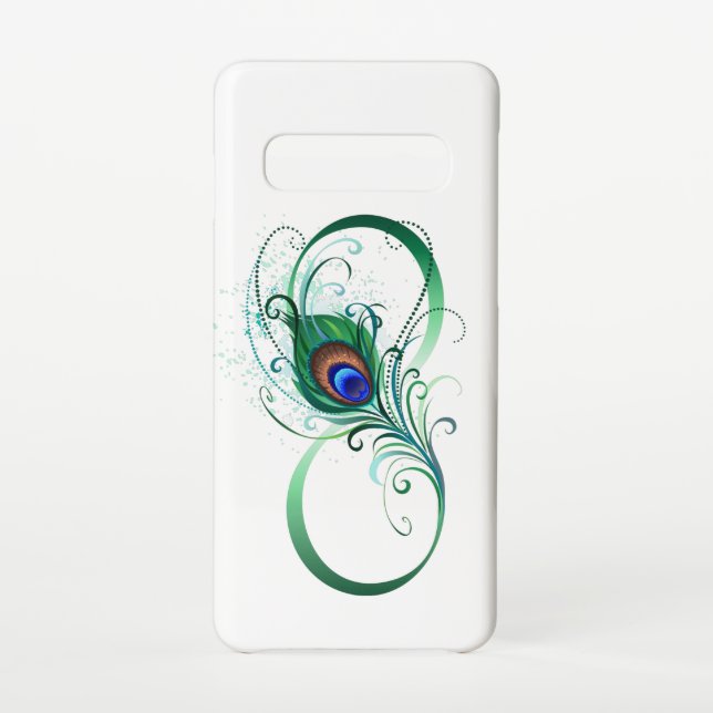 Infinity Symbol with Peacock Feather Samsung Galaxy Case (Back)