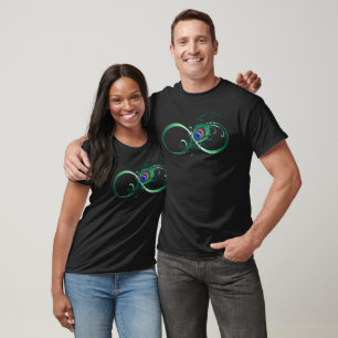 Infinity Symbol with Peacock Feather T-Shirt