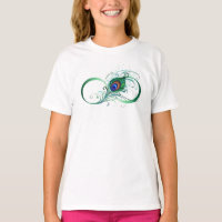 Infinity Symbol with Peacock Feather