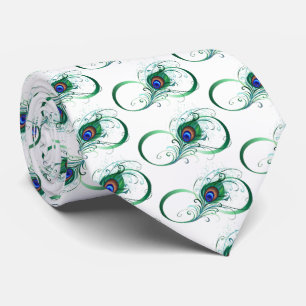 Infinity Symbol with Peacock Feather Tie