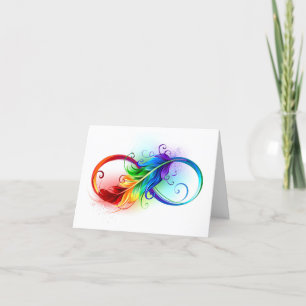 Infinity Symbol with Rainbow Feather Announcement