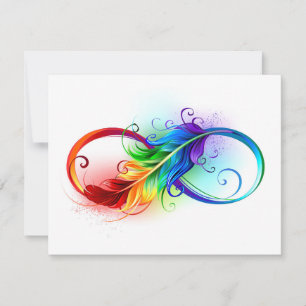 Infinity Symbol with Rainbow Feather Announcement