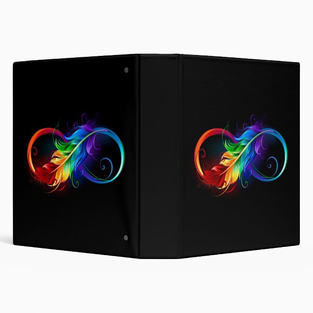 Infinity Symbol with Rainbow Feather Binder (Background)