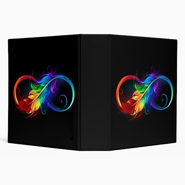 Infinity Symbol with Rainbow Feather Binder (Background)
