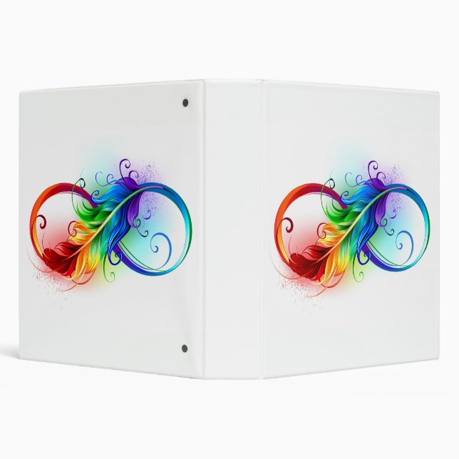 Infinity Symbol with Rainbow Feather Binder (Background)
