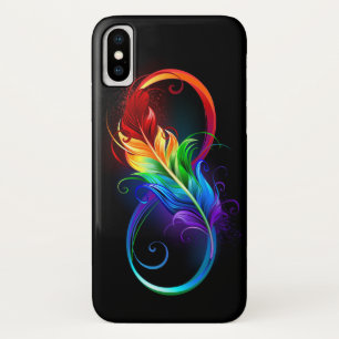 Infinity Symbol with Rainbow Feather Case-Mate iPhone Case