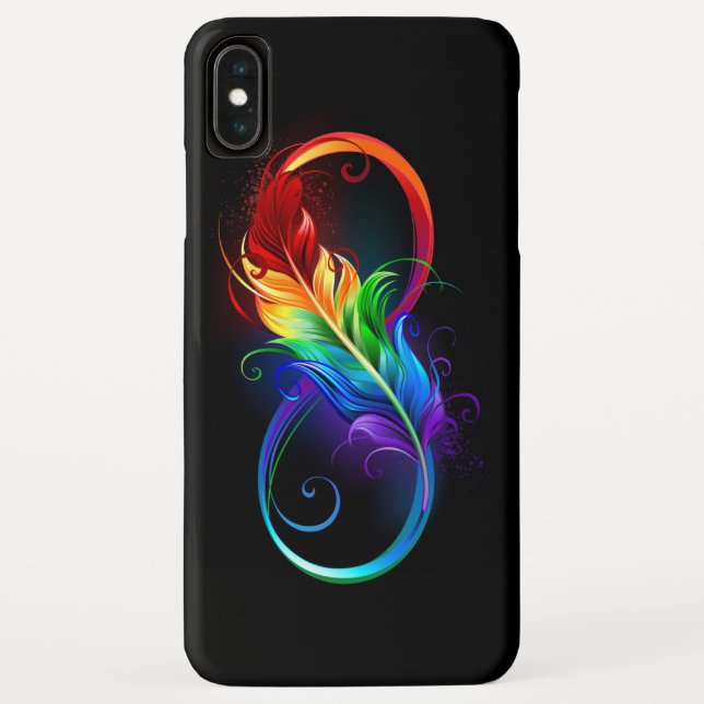 Infinity Symbol with Rainbow Feather Case-Mate iPhone Case (Back)