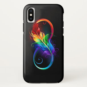 Infinity Symbol with Rainbow Feather Case-Mate iPhone Case