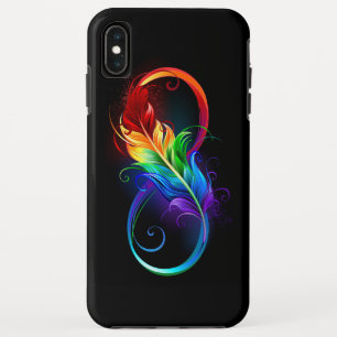 Infinity Symbol with Rainbow Feather iPhone XS Max Case